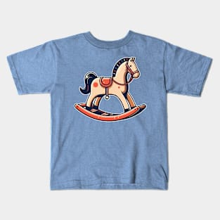 cute rocking horse Kids T-Shirt